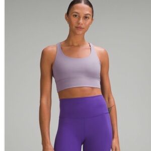 GUC lululemon Energy Longline Bra B/C Cup - purple ash size 6